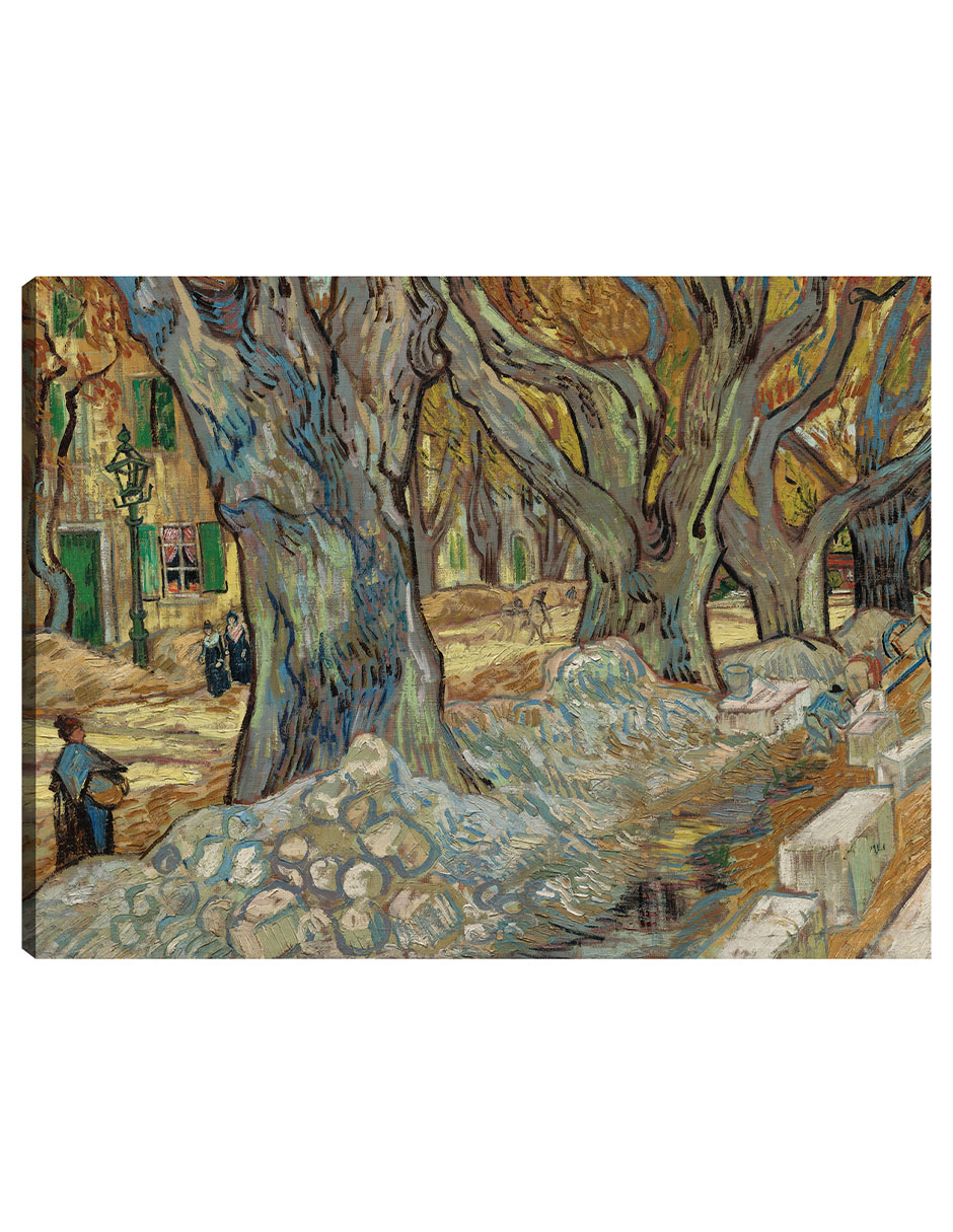Foto 2 pulgar | Cuadro Decorativo - Los Grandes Plátanos (road Menders En Saint-rémy) (1889)- Vincent Van Gogh - Paisaje - 69x92