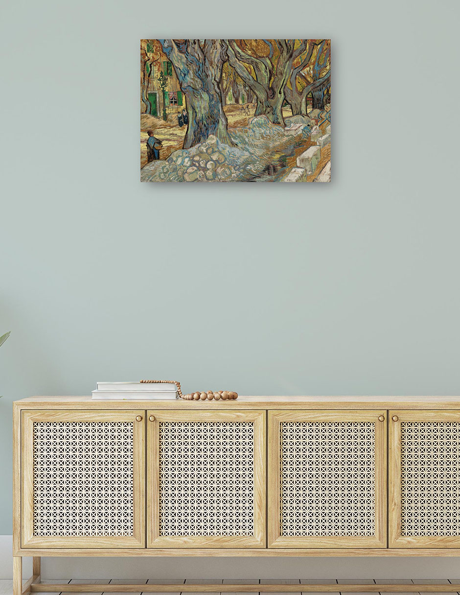 Foto 5 pulgar | Cuadro Decorativo - Los Grandes Plátanos (road Menders En Saint-rémy) (1889)- Vincent Van Gogh - Paisaje - 69x92