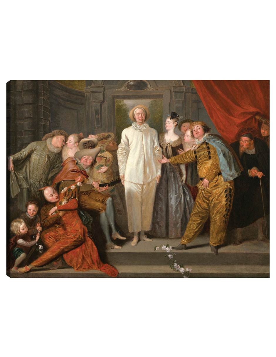 Foto 2 pulgar | Cuadro Decorativo - Los Comediantes Italianos- Antoine Watteau - Fotografía - 69x92 - Impresión En Lienzo - Fine Art Tj
