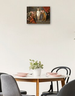 Foto 2 | Cuadro Decorativo - Los Comediantes Italianos- Antoine Watteau - Fotografía - 69x92 - Impresión En Lienzo - Fine Art Tj