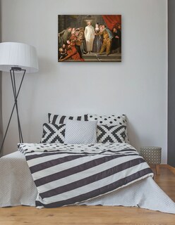 Foto 3 | Cuadro Decorativo - Los Comediantes Italianos- Antoine Watteau - Fotografía - 69x92 - Impresión En Lienzo - Fine Art Tj