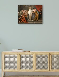 Foto 4 | Cuadro Decorativo - Los Comediantes Italianos- Antoine Watteau - Fotografía - 69x92 - Impresión En Lienzo - Fine Art Tj