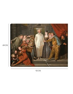 Foto 6 | Cuadro Decorativo - Los Comediantes Italianos- Antoine Watteau - Fotografía - 69x92 - Impresión En Lienzo - Fine Art Tj