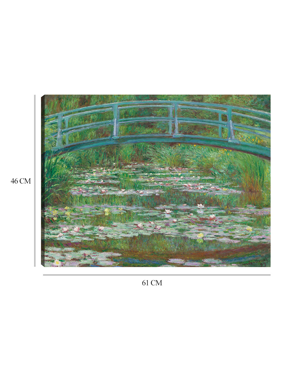 Foto 7 pulgar | Cuadro Decorativo - La Pasarela Japonesa, 1899- Claude Monet - Paisaje - 46x61 - Impresión En Lienzo - Fine Art Tj