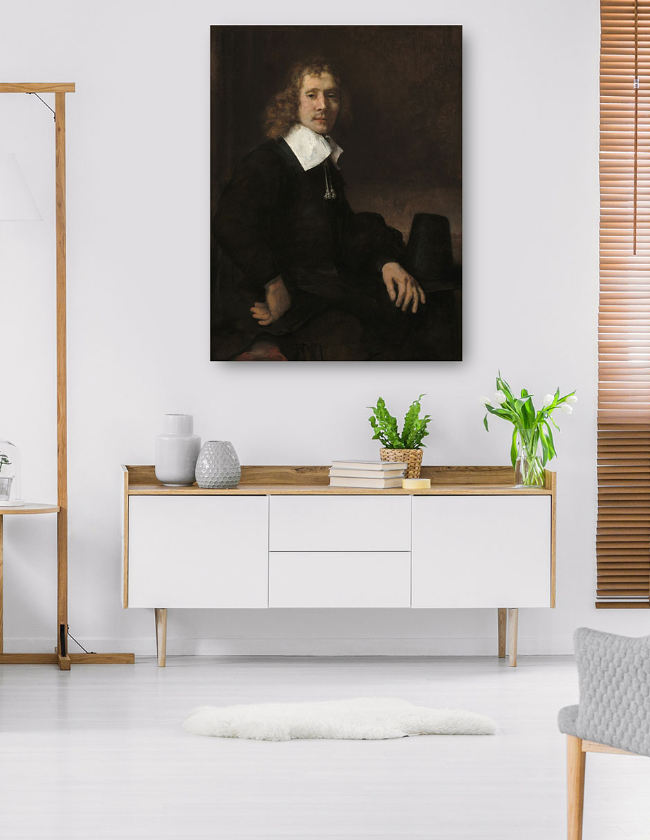 Foto 6 pulgar | Cuadro Decorativo - Un Joven Sentado A Una Mesa (posiblemente Govaert Flinck) (c. 1660)- Rembrandt Van Rijn - 28