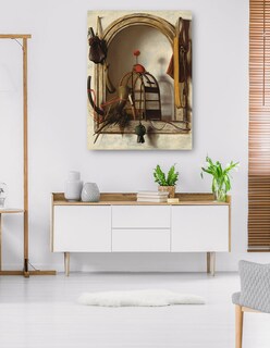 Foto 5 | Cuadro Decorativo - Hornacina Con Equipo De Cetrería, Probablemente De 1660- Christoffel Pierson - 69x92 - Fine Art Tj