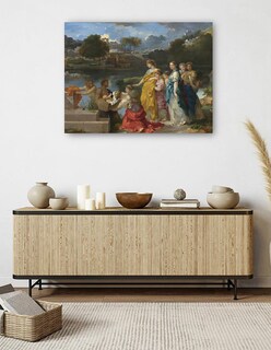 Foto 5 | Cuadro Decorativo - El Hallazgo De Moisés C. 1655/1660- Sébastien Bourdon - Religión - 69x92 - Impresión En