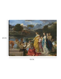 Foto 6 | Cuadro Decorativo - El Hallazgo De Moisés C. 1655/1660- Sébastien Bourdon - Religión - 69x92 - Impresión En