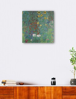 Foto 5 | Cuadro Decorativo - Jardín De La Cabaña Con Girasoles (1907)- Gustav Klimt - Floral - 105x105 - Impresión En