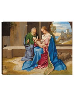 Foto 1 | Cuadro Decorativo - La Sagrada Familia- Giorgione - Religión - 69x92 - Impresión En Lienzo - Fine Art Tj