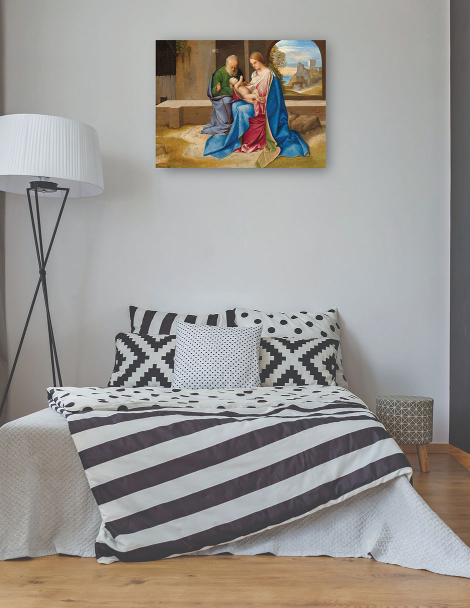 Foto 4 pulgar | Cuadro Decorativo - La Sagrada Familia- Giorgione - Religión - 69x92 - Impresión En Lienzo - Fine Art Tj