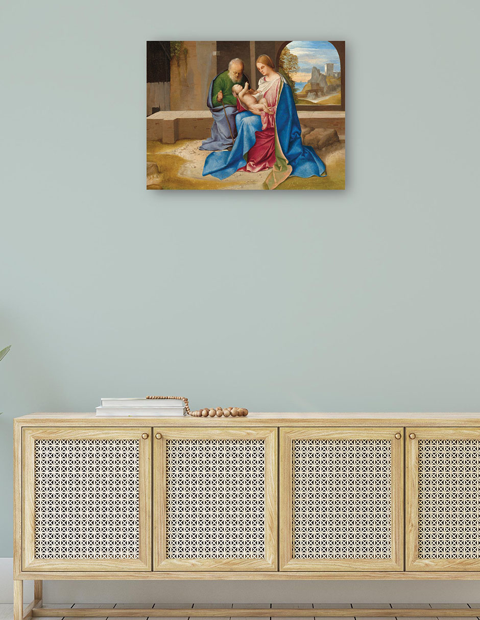 Foto 5 pulgar | Cuadro Decorativo - La Sagrada Familia- Giorgione - Religión - 69x92 - Impresión En Lienzo - Fine Art Tj