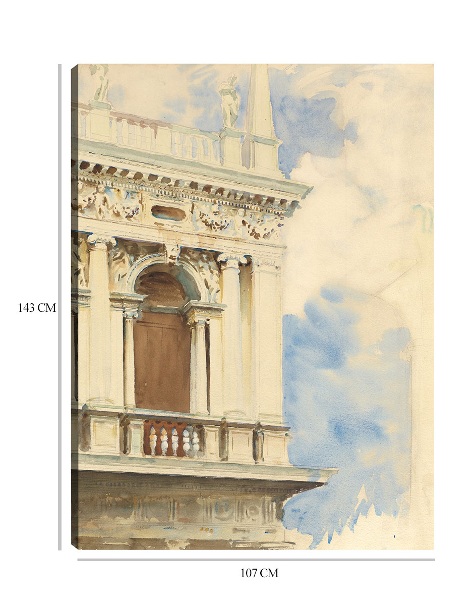 Foto 7 pulgar | Cuadro Decorativo - Un Rincón De La Biblioteca De Venecia (1904-1907)- John Singer Sargent - Ciudades - 107x143 -