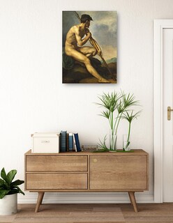 Foto 3 | Cuadro Decorativo - Guerrero Desnudo Con Lanza C. 1816- Théodore Gericault - Fotografía - 28x36 -impresión En
