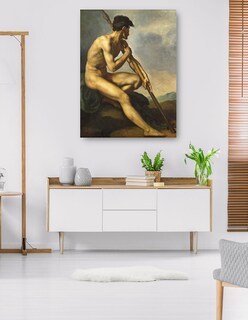 Foto 5 | Cuadro Decorativo - Guerrero Desnudo Con Lanza C. 1816- Théodore Gericault - Fotografía - 28x36 -impresión En