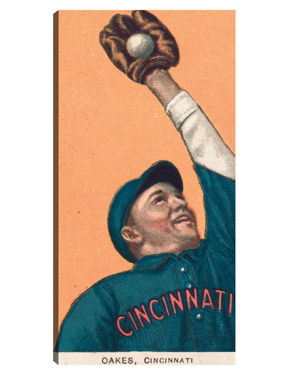 Foto 2 pulgar | Cuadro Decorativo - Rebel Oakes, Cincinnati Reds, Retrato De Tarjeta De Béisbol- Library Of Congress - 46x89 - Fine A