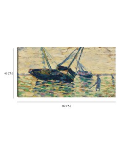 Foto 6 | Cuadro Decorativo - Tres Barcos Y Un Marinero (1885)- Georges Seurat - Costa - 46x89 - Fine Art Tj