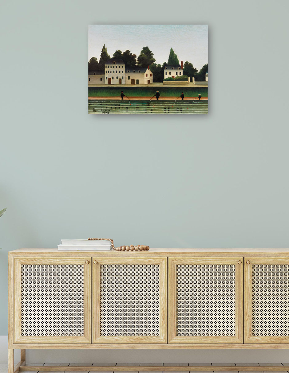 Foto 5 pulgar | Cuadro Decorativo - Paisaje Y Cuatro Pescadores (paysage Et Quatre Pêcheurs À La Ligne)- Henri Rousseau - 28x36 -