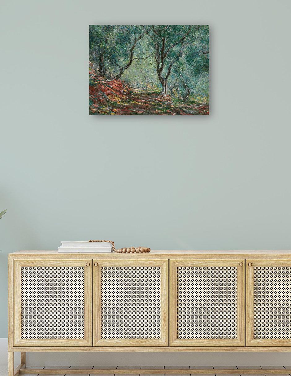 Foto 5 pulgar | Cuadro Decorativo - Bosque De Oliviers En El Jardín Moreno (1884)- Claude Monet - Paisaje - 69x92 - Fine Art Tj
