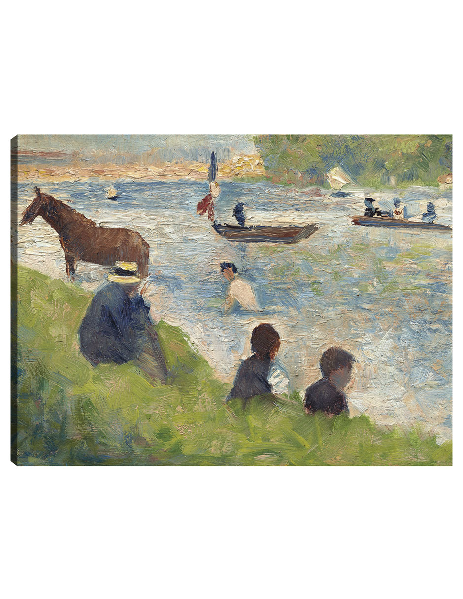 Foto 2 pulgar | Cuadro Decorativo - Caballo Y Barcos (estudio Para Bañistas En Asnières) (1883-1884)- Georges Seurat - Costa -