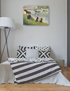 Foto 3 | Cuadro Decorativo - Caballo Y Barcos (estudio Para Bañistas En Asnières) (1883-1884)- Georges Seurat - Costa -