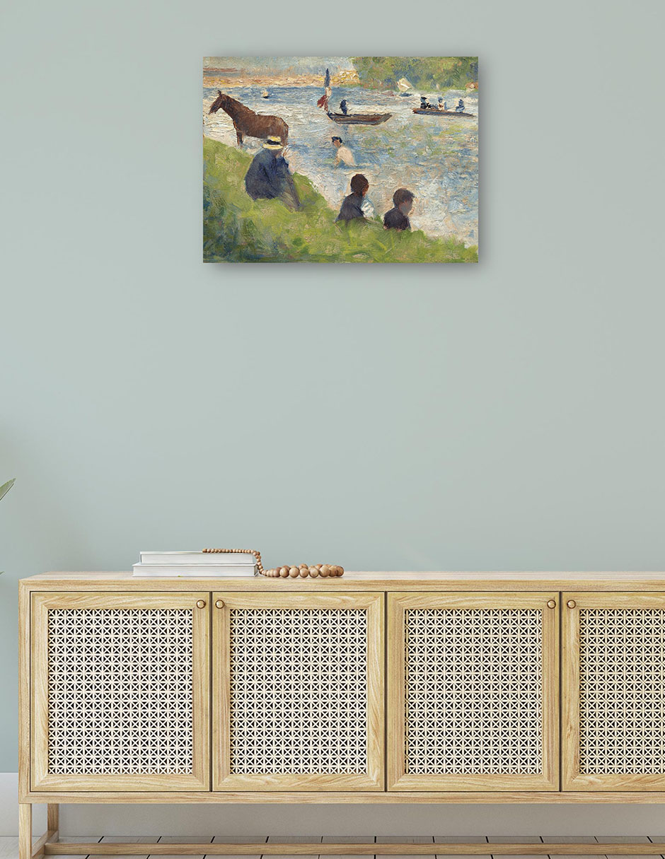Foto 5 pulgar | Cuadro Decorativo - Caballo Y Barcos (estudio Para Bañistas En Asnières) (1883-1884)- Georges Seurat - Costa -