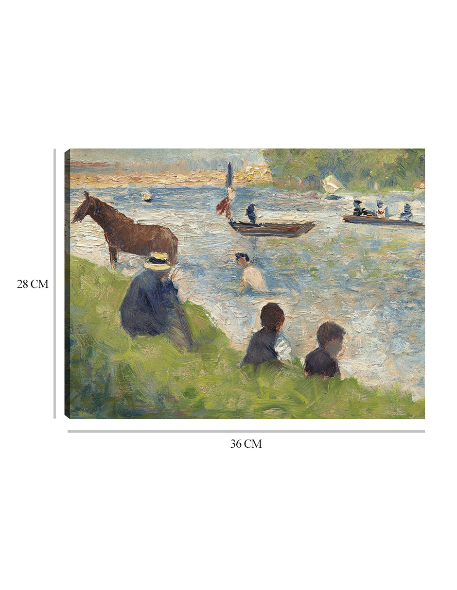 Foto 7 pulgar | Cuadro Decorativo - Caballo Y Barcos (estudio Para Bañistas En Asnières) (1883-1884)- Georges Seurat - Costa -
