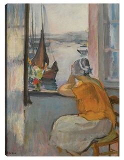 Foto 1 | Cuadro Decorativo - Jeune Femme Devant La Fenêtre Ouverte À L',île D',yeu- Henri Lebasque - 46x61 - Fine Art Tj