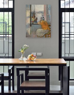 Foto 4 | Cuadro Decorativo - Jeune Femme Devant La Fenêtre Ouverte À L',île D',yeu- Henri Lebasque - 46x61 - Fine Art Tj