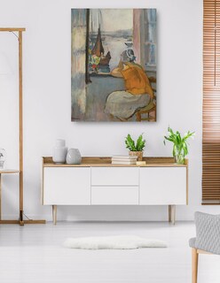 Foto 5 | Cuadro Decorativo - Jeune Femme Devant La Fenêtre Ouverte À L',île D',yeu- Henri Lebasque - 46x61 - Fine Art Tj