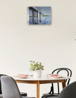 Foto 2 | Cuadro Decorativo - El Sena Y El Puente Del Ferrocarril En Argenteuil - Gustave Caillebotte - 69x92 - Fine Art Tj