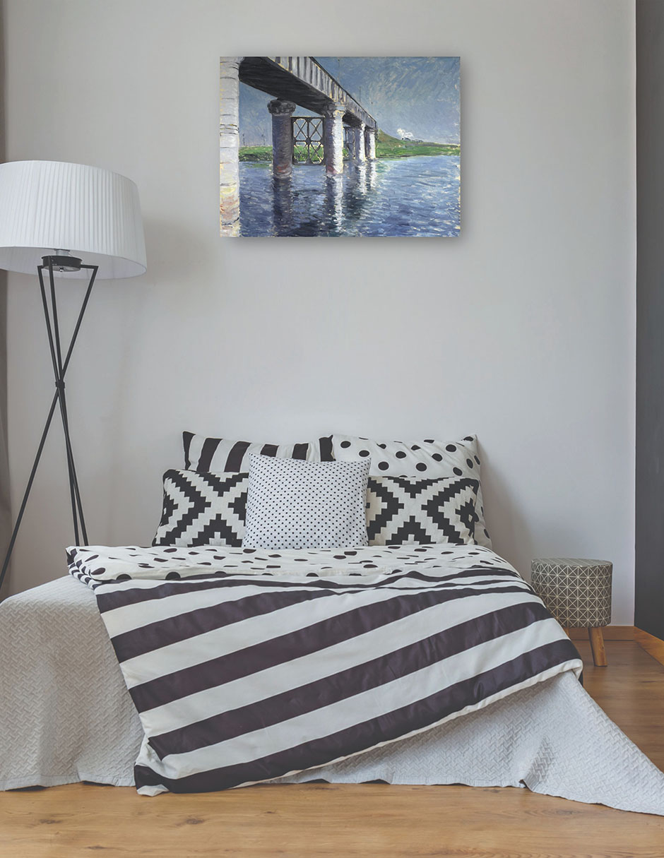 Foto 4 pulgar | Cuadro Decorativo - El Sena Y El Puente Del Ferrocarril En Argenteuil - Gustave Caillebotte - 69x92 - Fine Art Tj