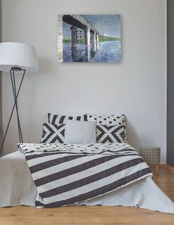 Foto 3 | Cuadro Decorativo - El Sena Y El Puente Del Ferrocarril En Argenteuil - Gustave Caillebotte - 69x92 - Fine Art Tj