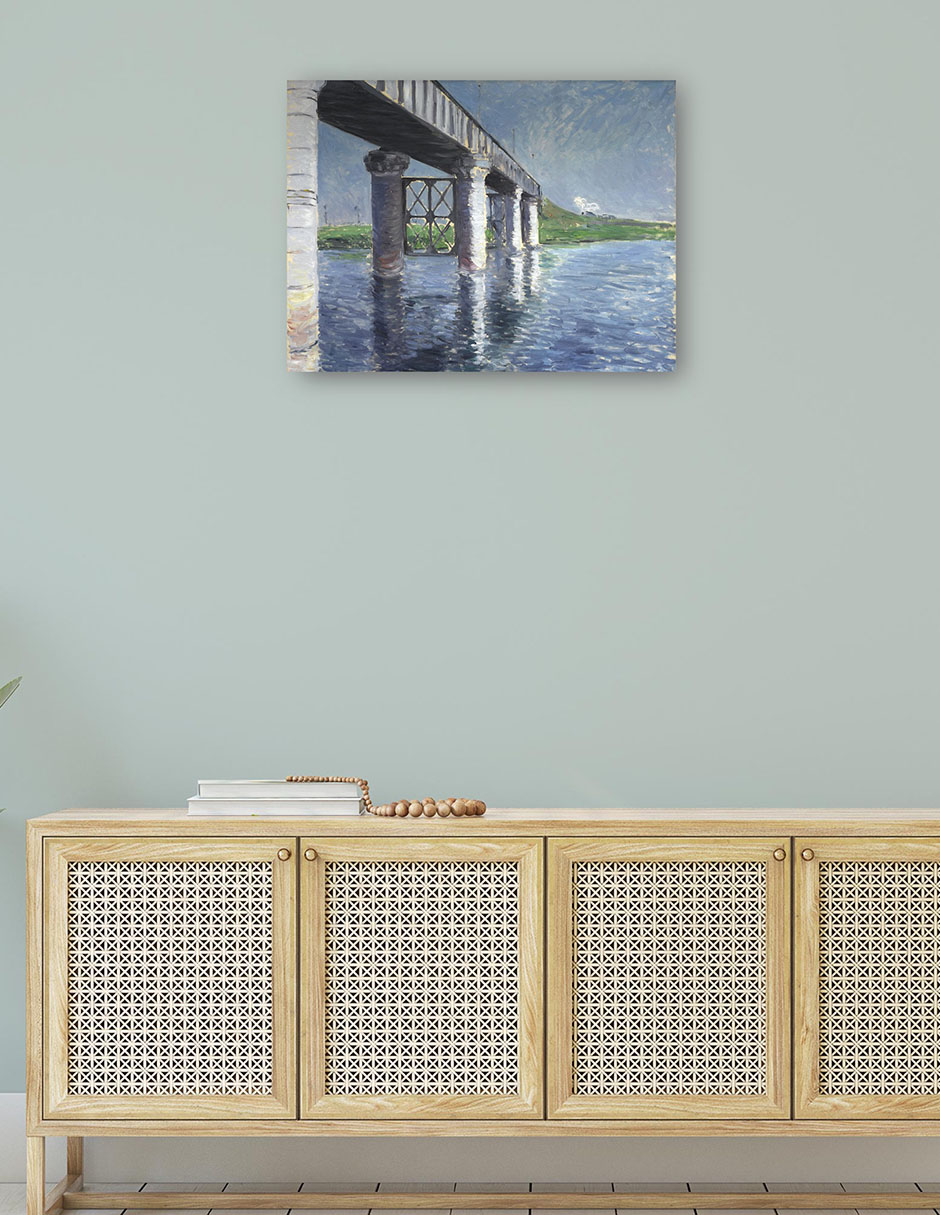 Foto 5 pulgar | Cuadro Decorativo - El Sena Y El Puente Del Ferrocarril En Argenteuil - Gustave Caillebotte - 69x92 - Fine Art Tj
