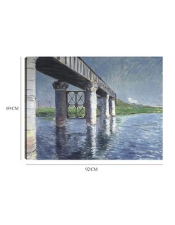 Foto 6 | Cuadro Decorativo - El Sena Y El Puente Del Ferrocarril En Argenteuil - Gustave Caillebotte - 69x92 - Fine Art Tj