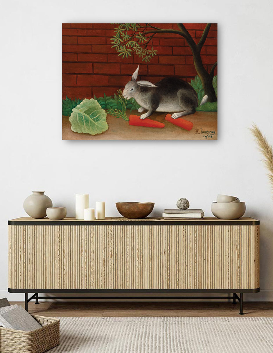 Foto 6 pulgar | Cuadro Decorativo - La Comida Del Conejo (le Repas Du Lapin) (1908)- Henri Rousseau - Abstracto - 77x102 - Fine Art Tj