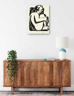 Foto 2 | Cuadro Decorativo - Mujer Sentada Desnuda Con Las Rodillas Levantadas- Leo Gestel - Fotografía - 46x61 - Fine Art Tj