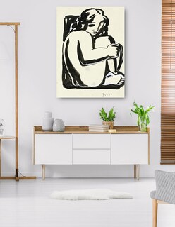 Foto 5 | Cuadro Decorativo - Mujer Sentada Desnuda Con Las Rodillas Levantadas- Leo Gestel - Fotografía - 46x61 - Fine Art Tj