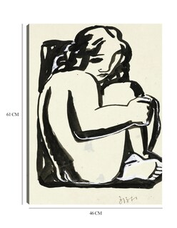 Foto 6 | Cuadro Decorativo - Mujer Sentada Desnuda Con Las Rodillas Levantadas- Leo Gestel - Fotografía - 46x61 - Fine Art Tj