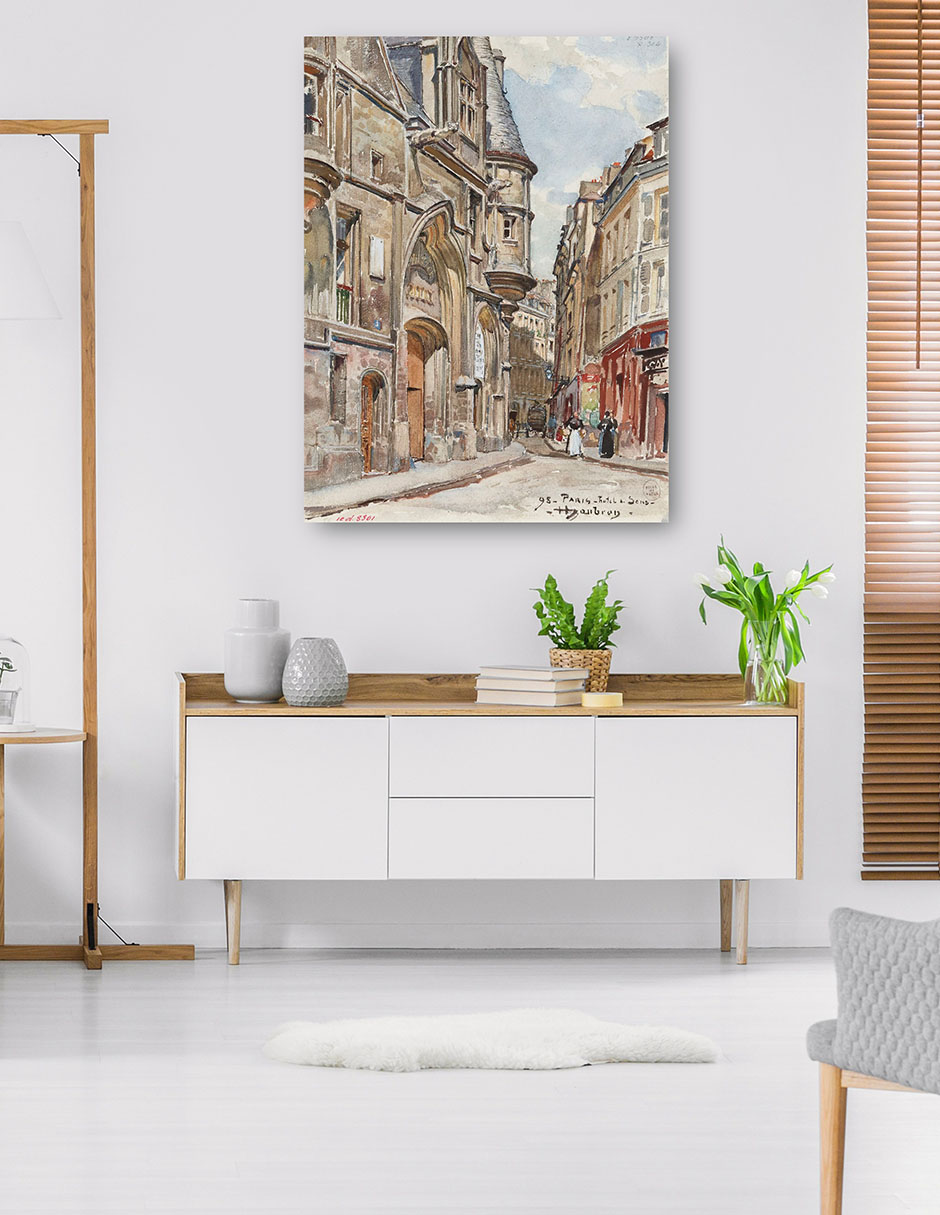 Foto 5 | Cuadro Decorativo - El Hotel De Sens, De La Calle Figuier, Distrito 4 (1898)- Frédéric Houbron - Ciudades - 28x