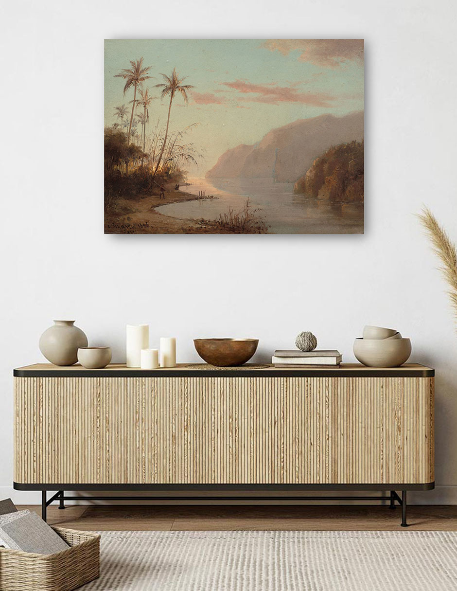 Foto 5 | Cuadro Decorativo - Un Arroyo En St. Thomas (islas Vírgenes) 1856- Camille Pissarro - 69x92 - Impresión En Lien