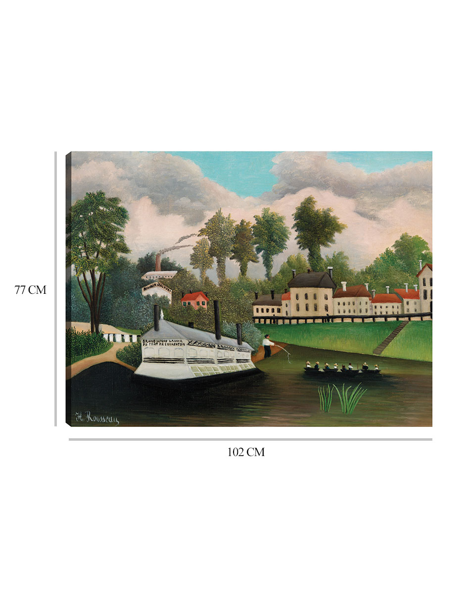 Foto 7 pulgar | Cuadro Decorativo - El Barco Lavadero De Pont De Charenton - Henri Rousseau - 77x102 - Fine Art Tj