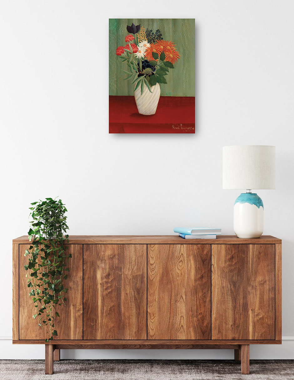 Foto 2 | Cuadro Decorativo - Ramo De Flores Con Ásteres Chinos Y Tokios (1910)- Henri Rousseau - Floral - 28x36 - Fine Art Tj