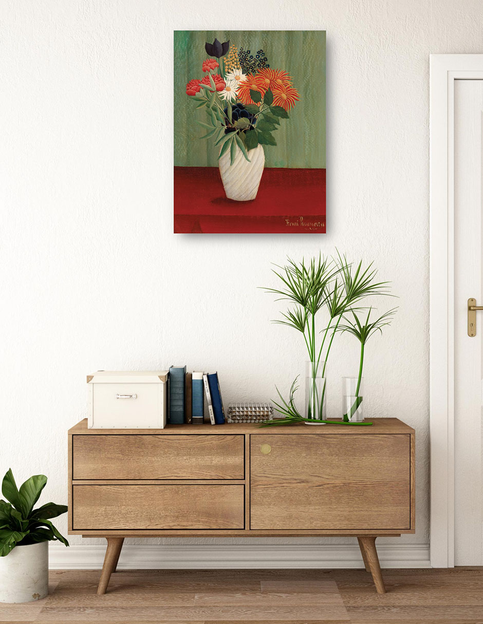 Foto 4 pulgar | Cuadro Decorativo - Ramo De Flores Con Ásteres Chinos Y Tokios (1910)- Henri Rousseau - Floral - 28x36 - Fine Art Tj