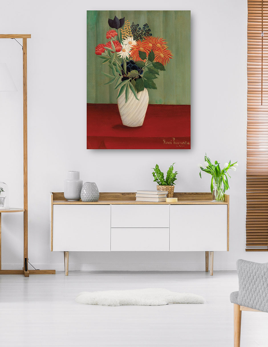 Foto 6 pulgar | Cuadro Decorativo - Ramo De Flores Con Ásteres Chinos Y Tokios (1910)- Henri Rousseau - Floral - 28x36 - Fine Art Tj