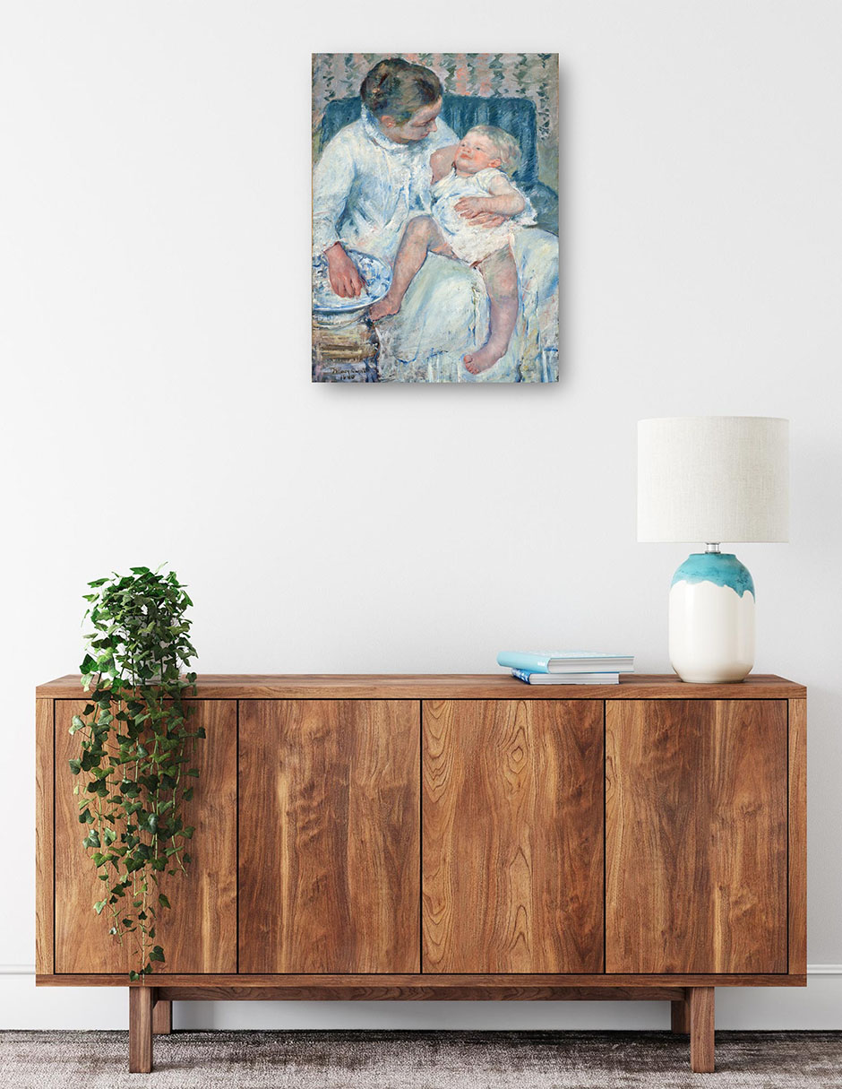 Foto 2 | Cuadro Decorativo - Madre A Punto De Lavar A Su Hijo Somnoliento- Mary Cassatt - Fotografía - 46x61 - Fine Art Tj
