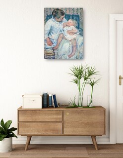 Foto 3 | Cuadro Decorativo - Madre A Punto De Lavar A Su Hijo Somnoliento- Mary Cassatt - Fotografía - 46x61 - Fine Art Tj