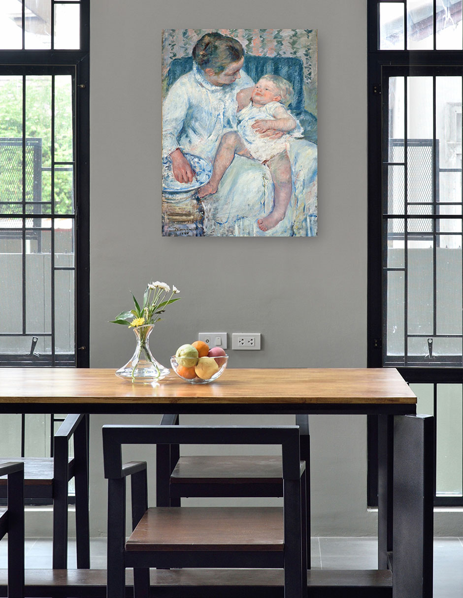 Foto 5 pulgar | Cuadro Decorativo - Madre A Punto De Lavar A Su Hijo Somnoliento- Mary Cassatt - Fotografía - 46x61 - Fine Art Tj
