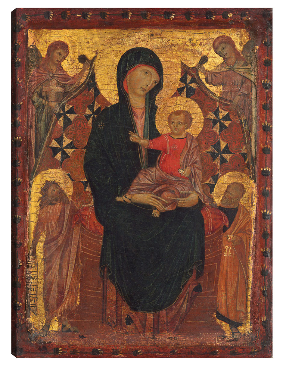 Foto 2 pulgar | Cuadro Decorativo - La Virgen Y El Niño Con San Juan Bautista, San Pedro Y Dos Ángeles, C. 1290- Unknown - 77x1