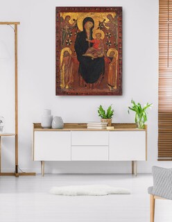 Foto 5 | Cuadro Decorativo - La Virgen Y El Niño Con San Juan Bautista, San Pedro Y Dos Ángeles, C. 1290- Unknown - 77x1